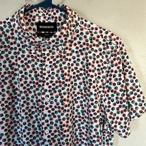 Bonobos short sleeve floral button down size medium slim fit 😍
